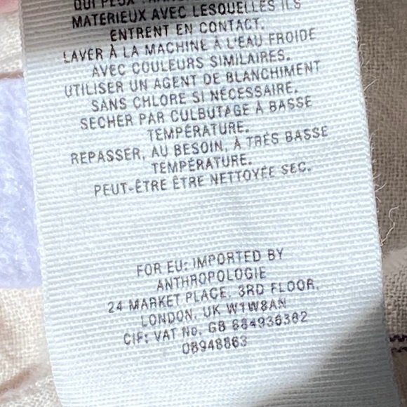 Anthropologie Striped Seashore Tan Linen/Cotton Blend Crop Pant w Rope Ties - Picture 12 of 14